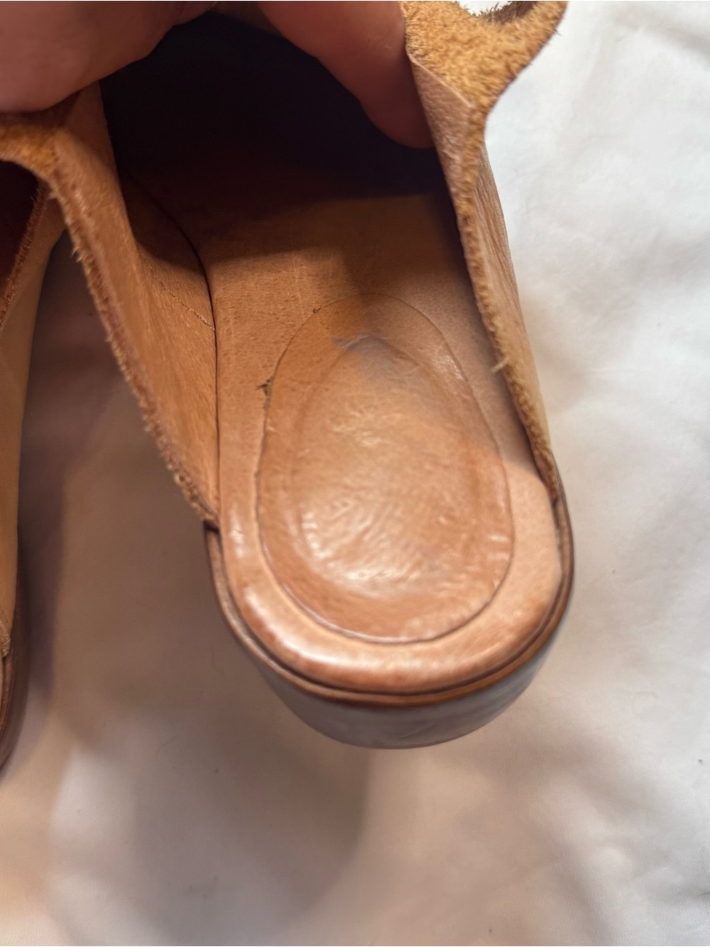 Free People Cognac Leather Pointed Buckle Mules - Picture 6 of 8